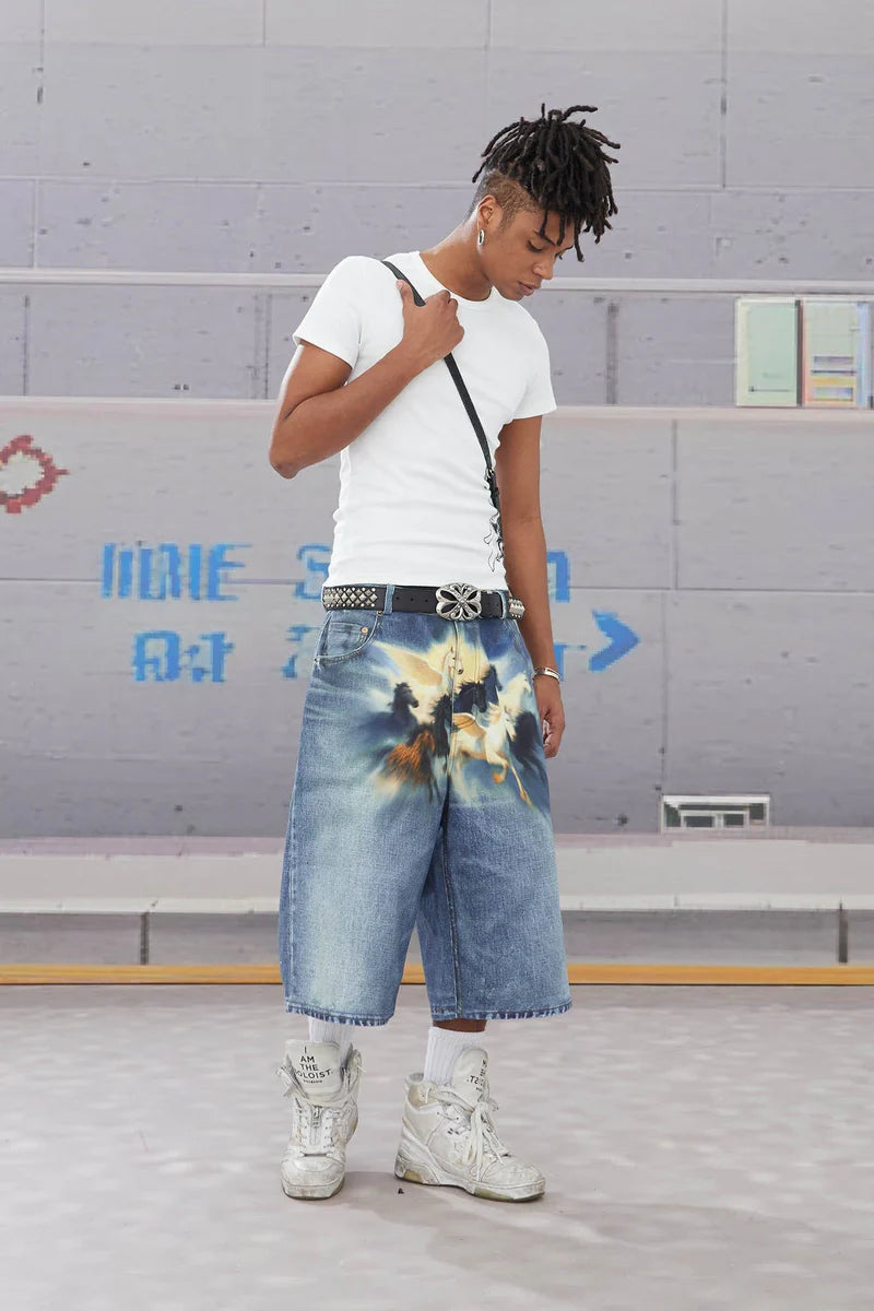 PEGASUS BERMUDA DENIMS SHORTS