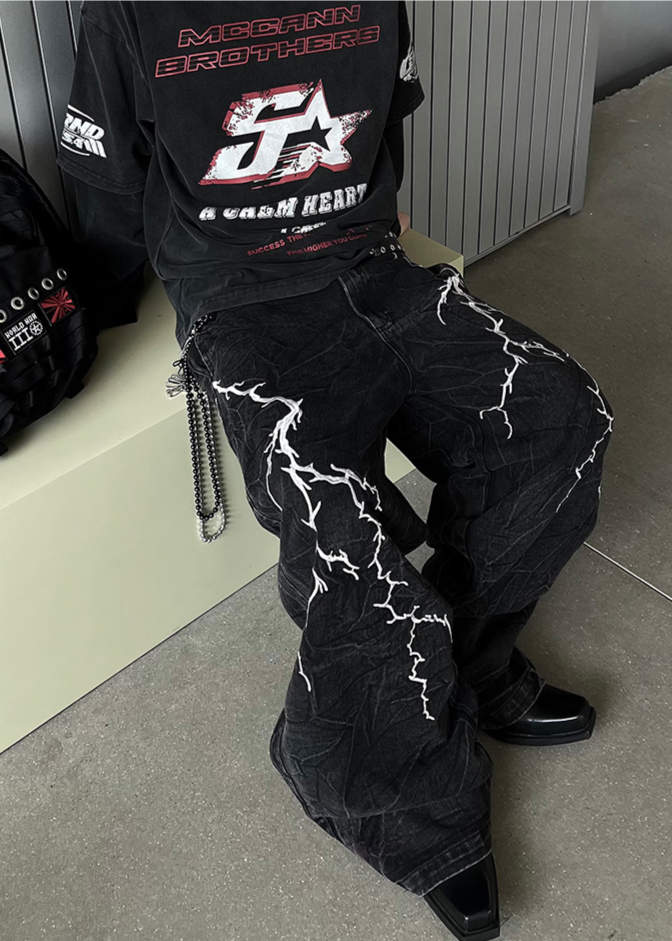 THUNDER BLACK DENIM PANTS