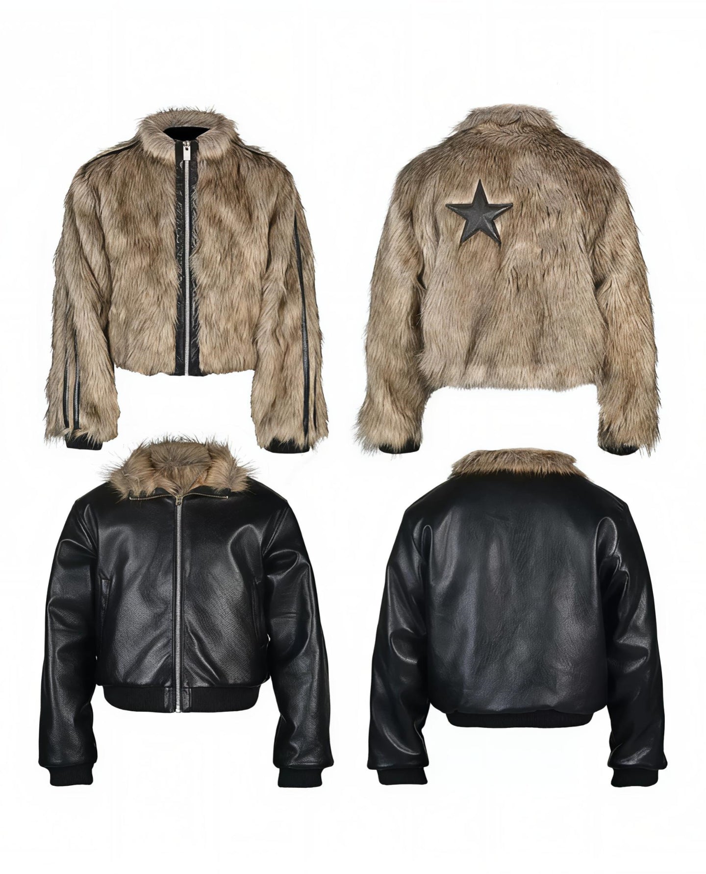 REVERSIBLE FUR LEATHER JACKET