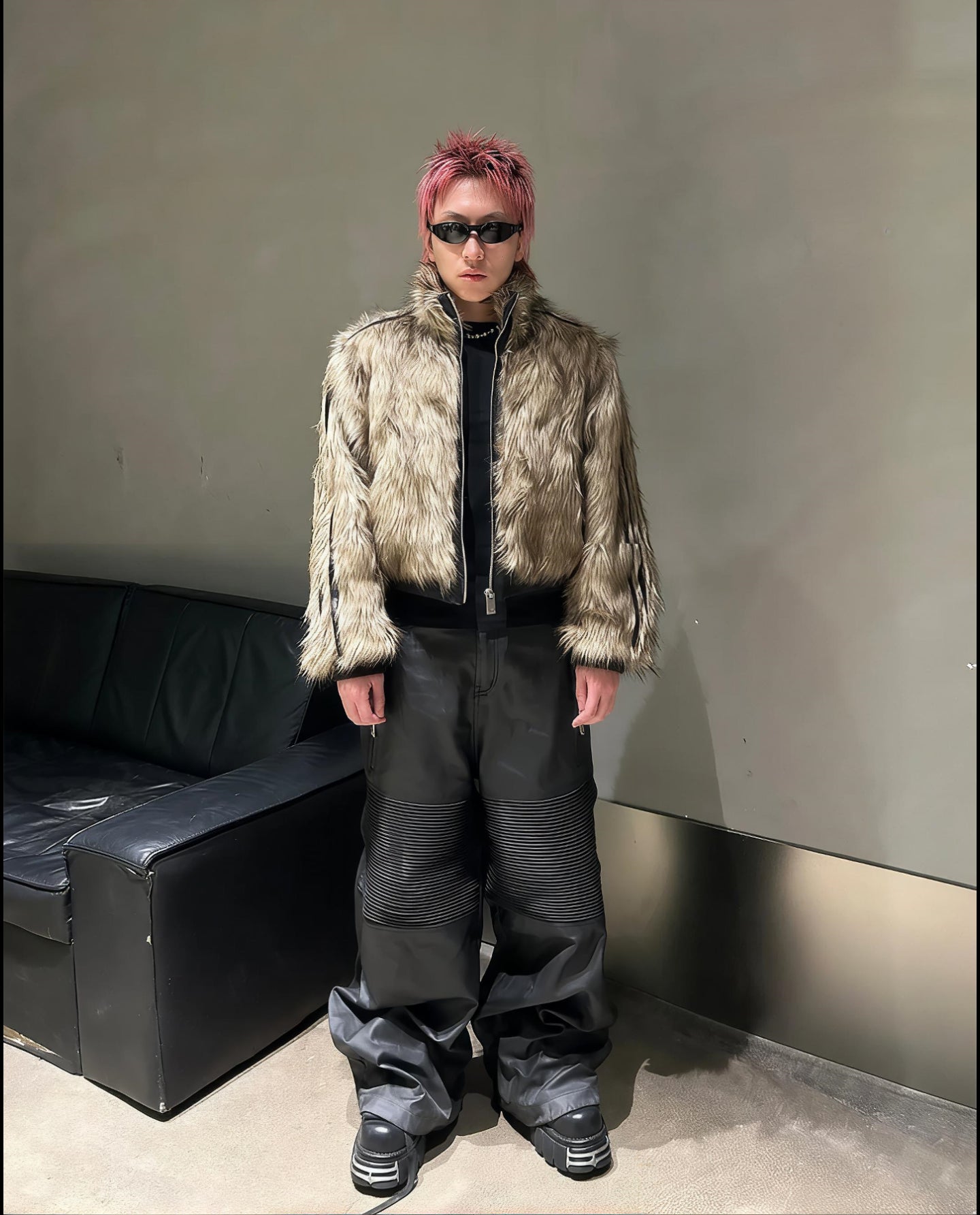 REVERSIBLE FUR LEATHER JACKET