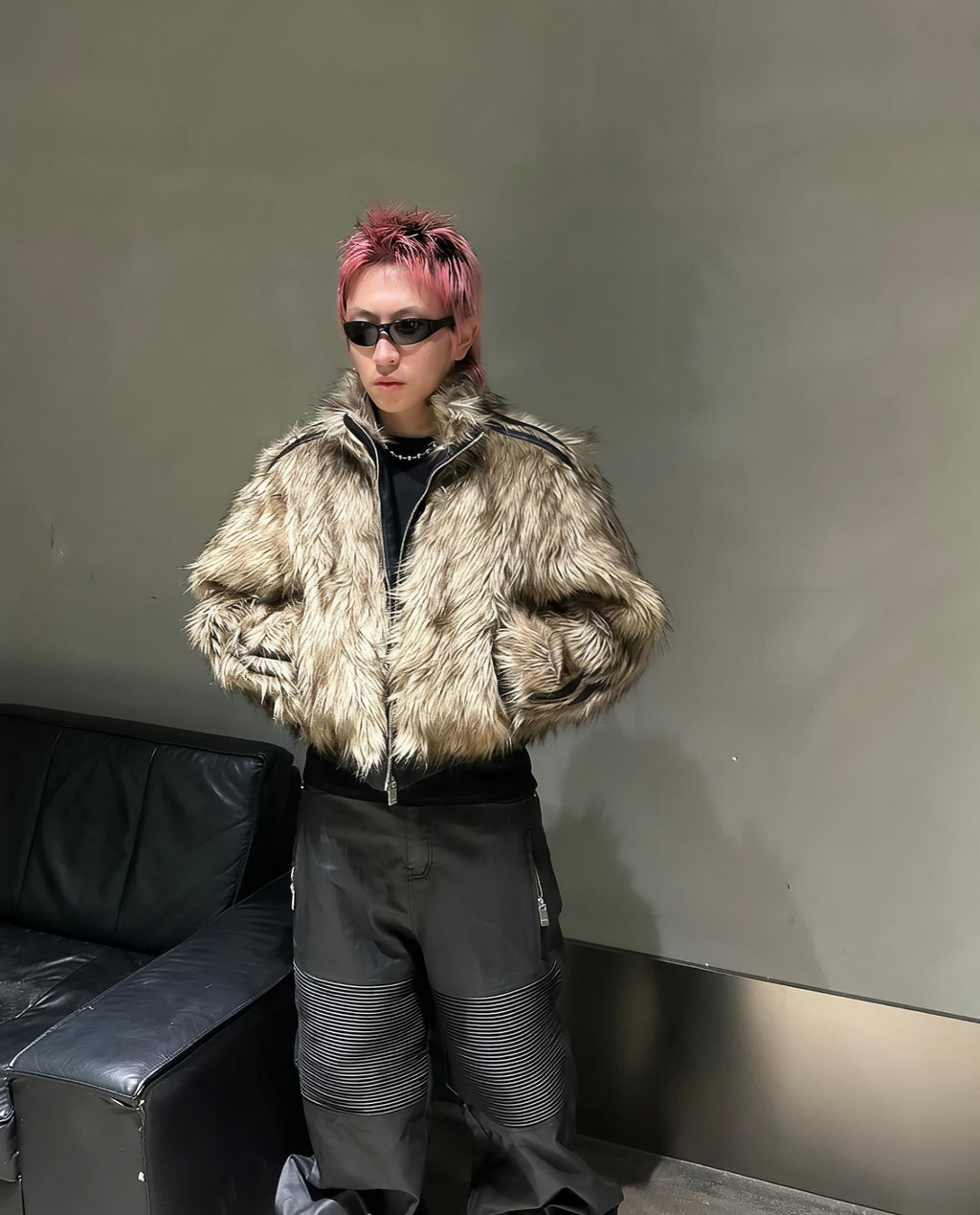 REVERSIBLE FUR LEATHER JACKET