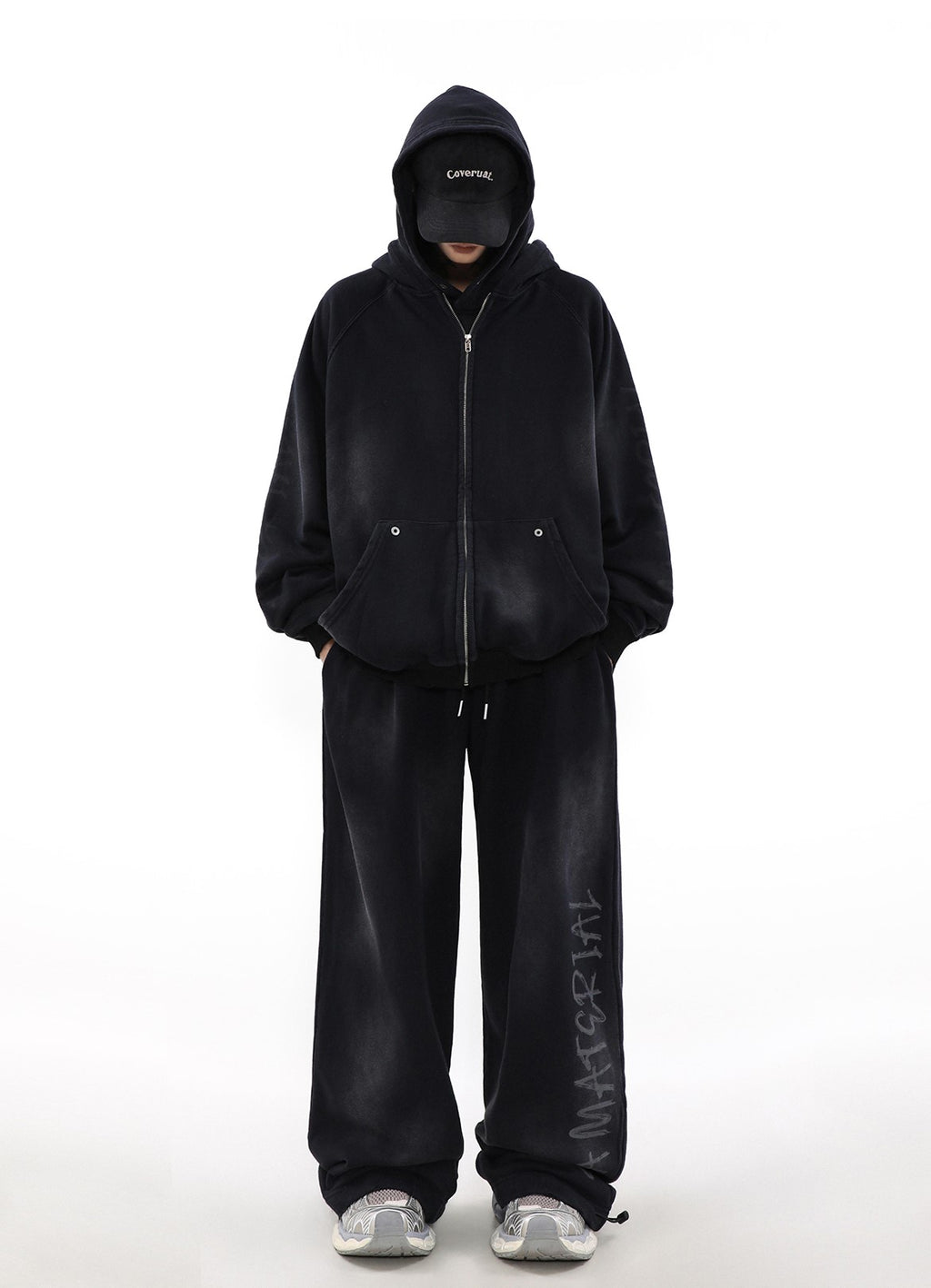 ACID WASHED ZIP HOODIE