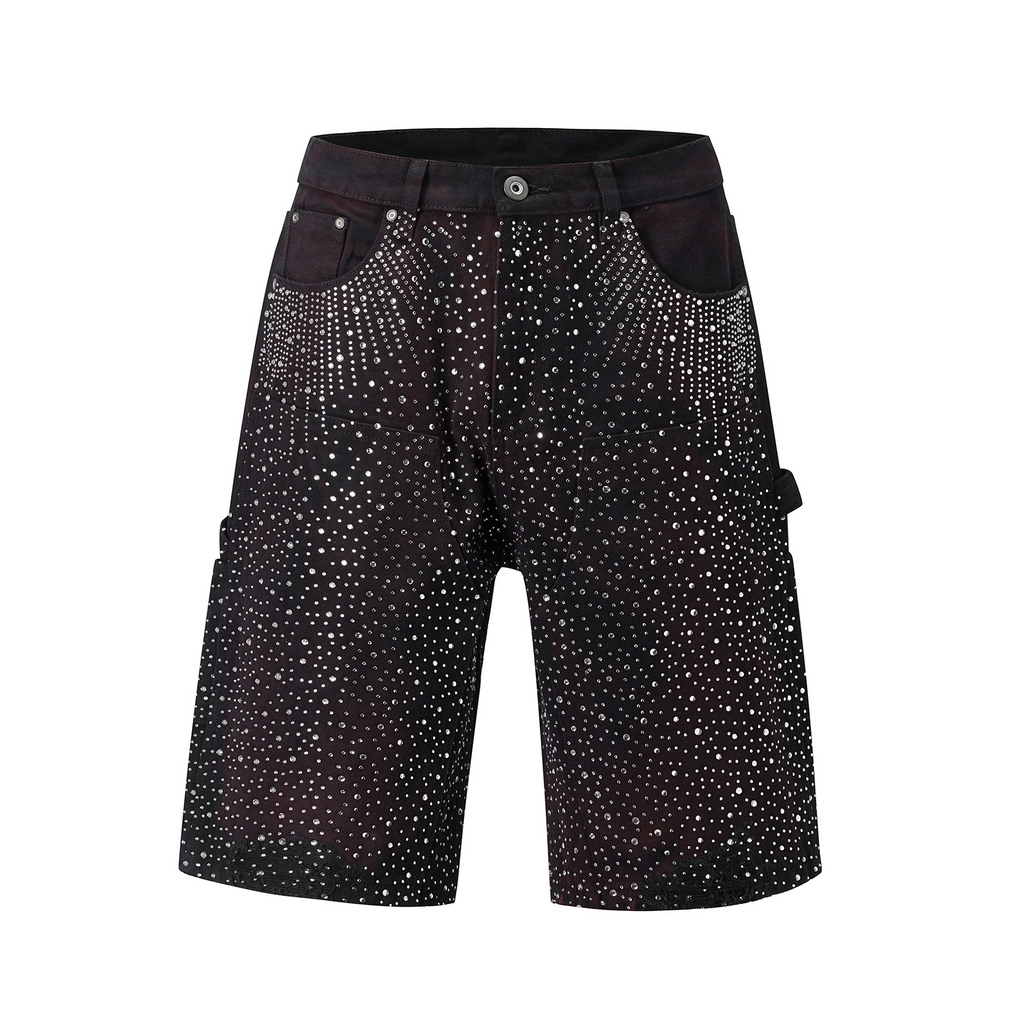 RHINESTONES DENIM SHORTS