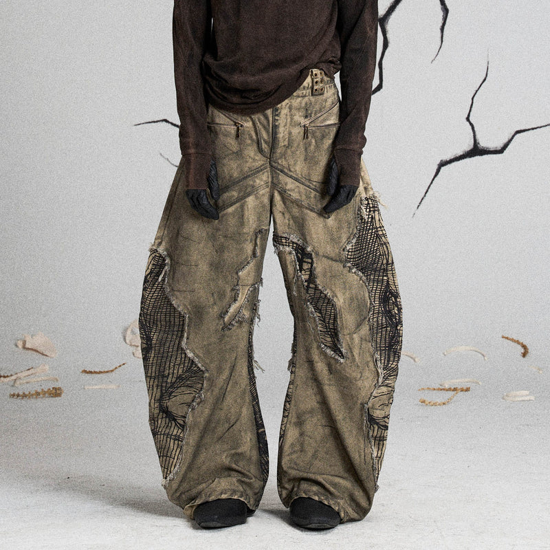 MUTATION FUNGAL INVASION MACHETE DENIM PANTS
