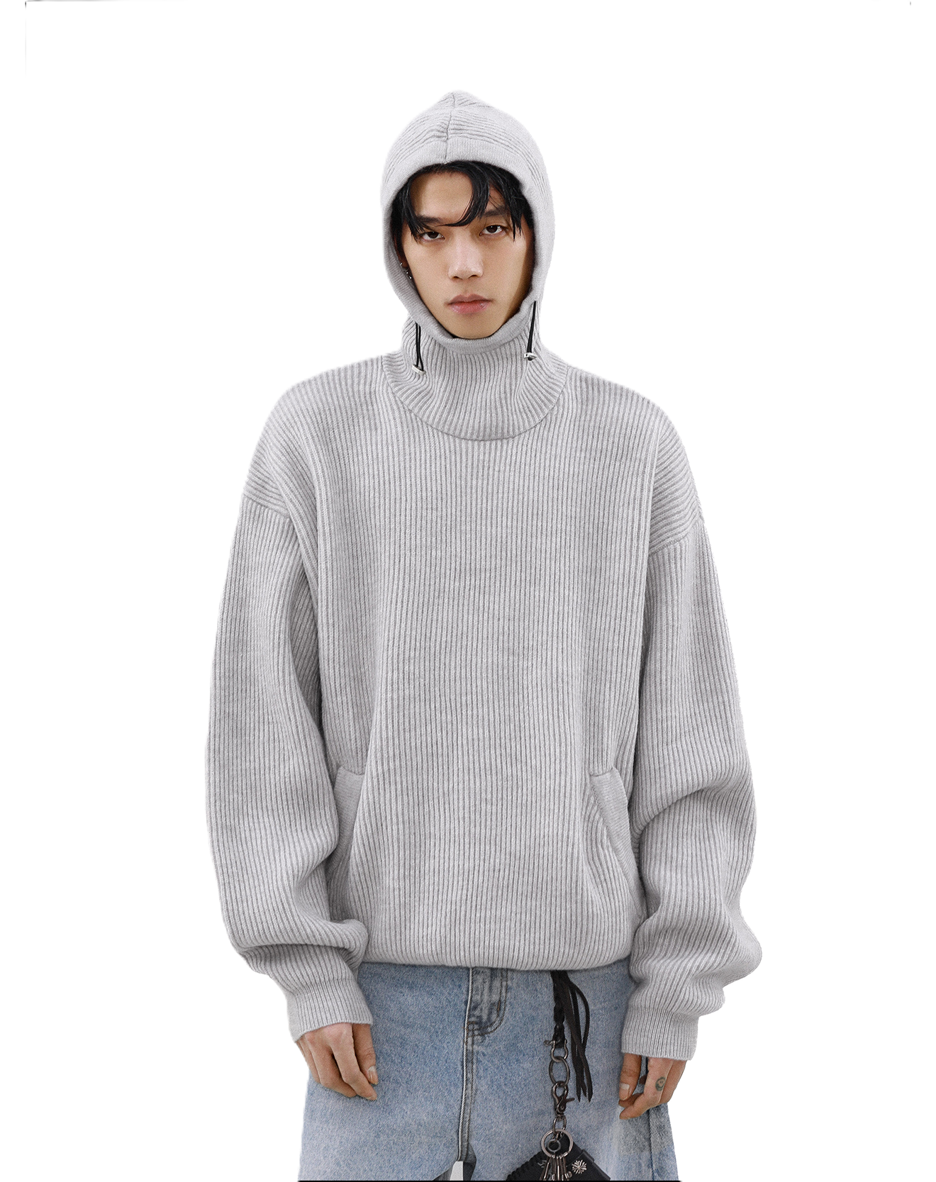 NOMAD DRAPE KNIT HOODIE