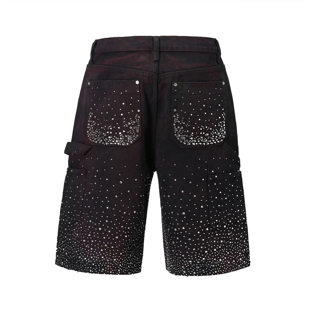 RHINESTONES DENIM SHORTS