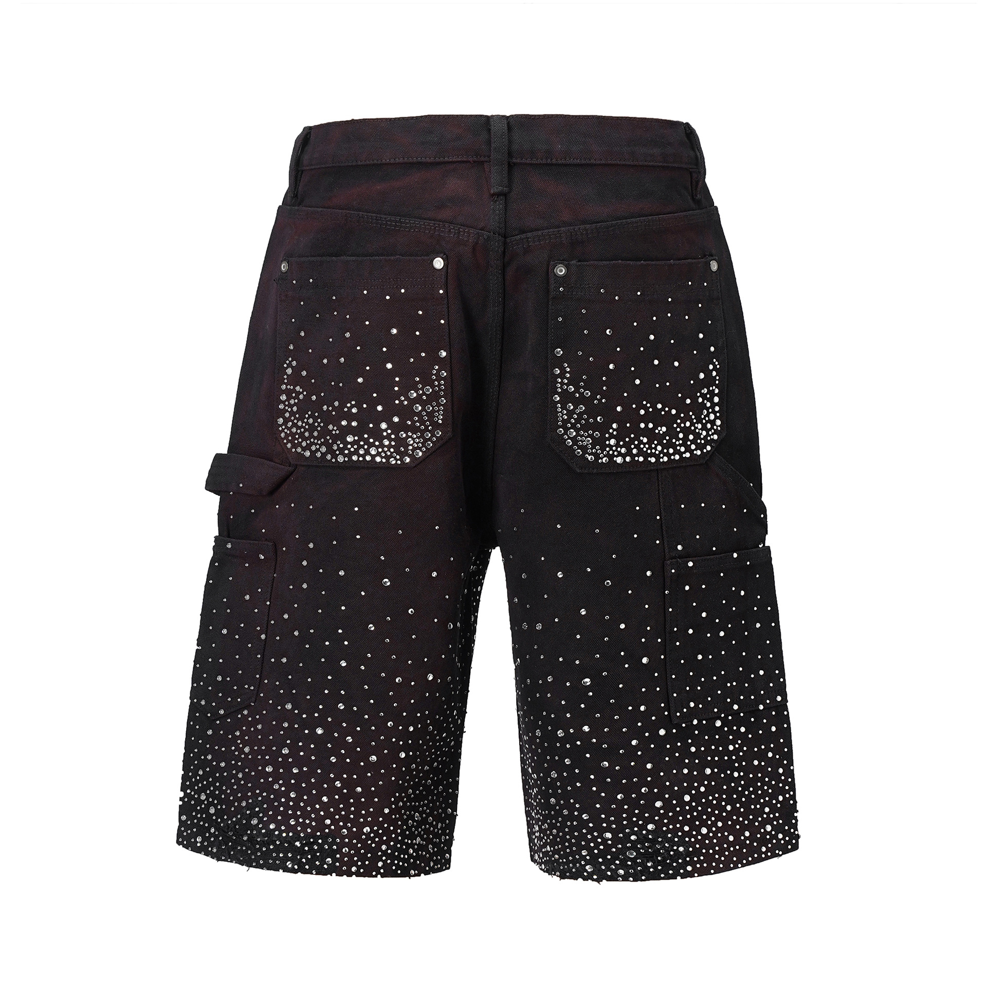 RHINESTONES DENIM SHORTS
