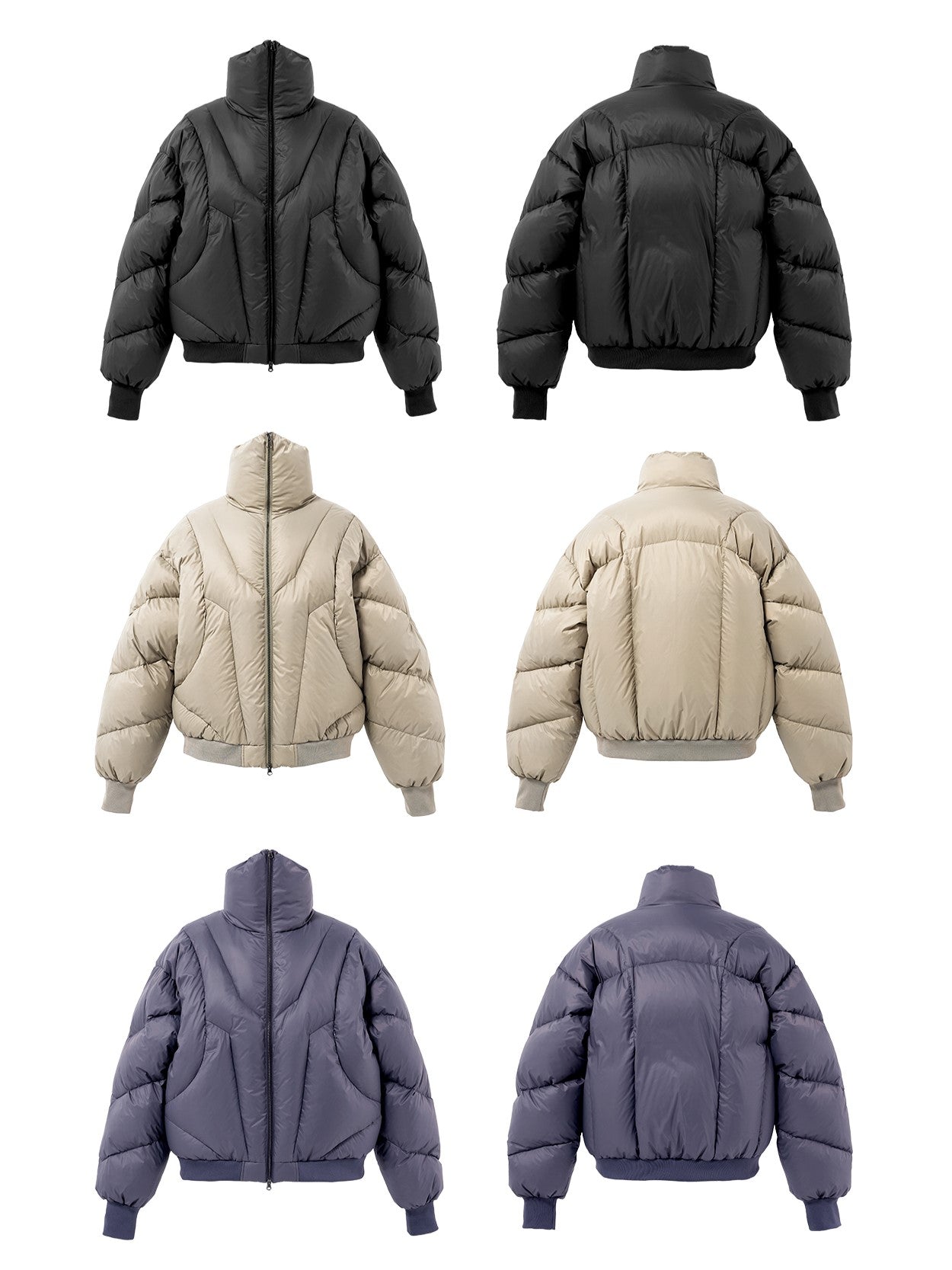 HIGH NECK CROPPED PUFFER JACKET