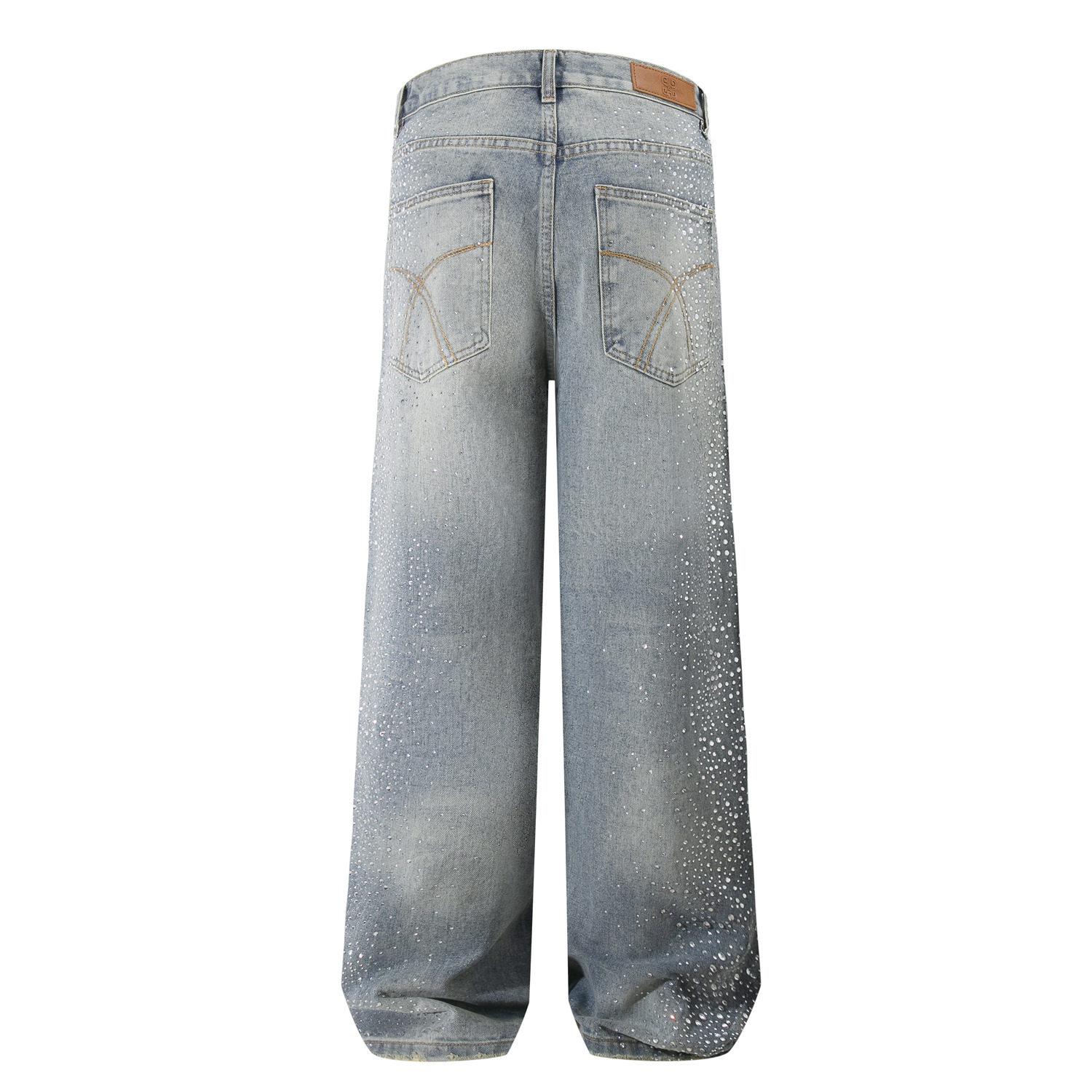 BLOSSOM RHINESTONES DENIM