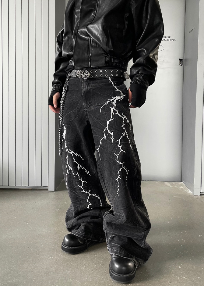 THUNDER BLACK DENIM PANTS