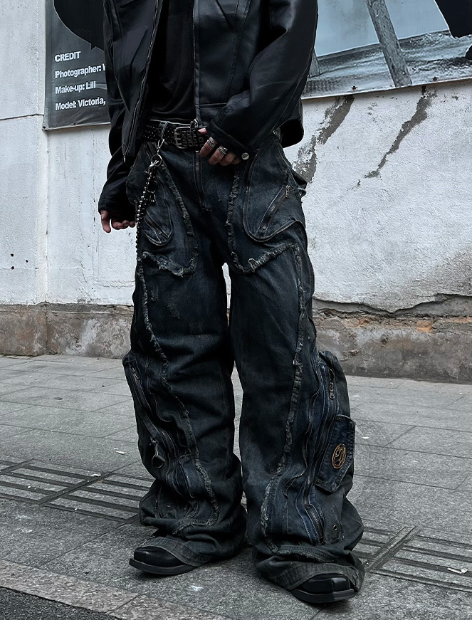 ROGUE WASHED BAGGY DENIM PANTS