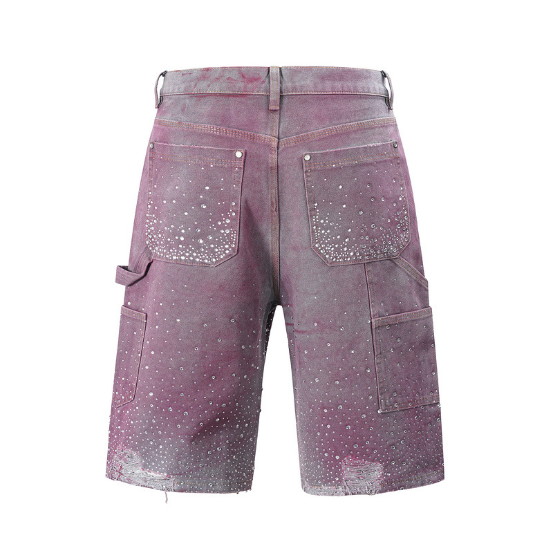 RHINESTONES DENIM SHORTS