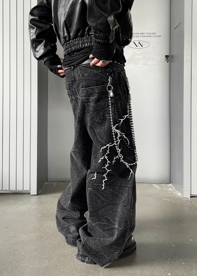 THUNDER BLACK DENIM PANTS