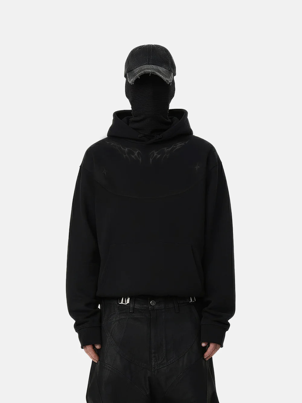 FLAME EMBROIDERY HOODIE