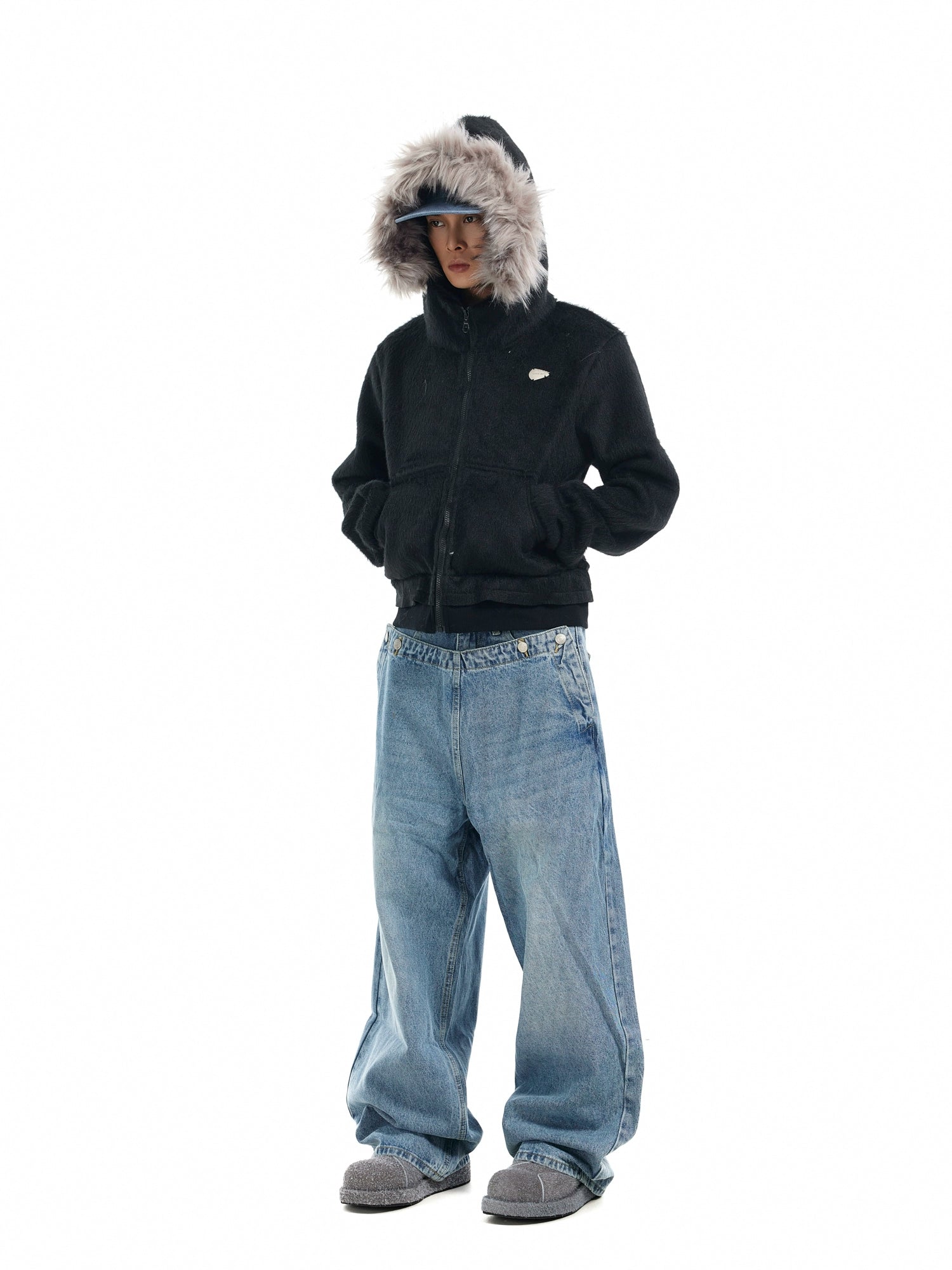 FROST FUR HOODED JACKET