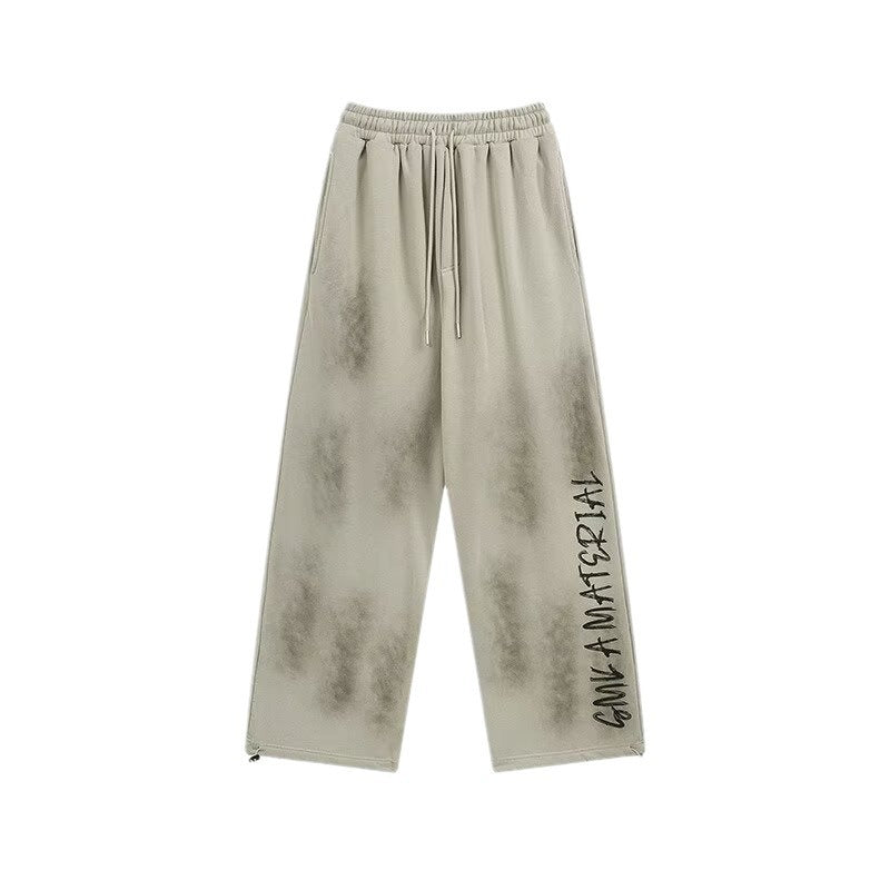 ACID WASHED INITIAL PANTS