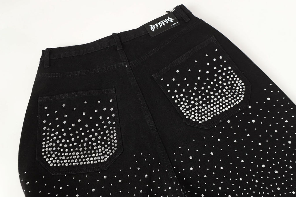 RADIANT RHINESTONE DENIM PANTS