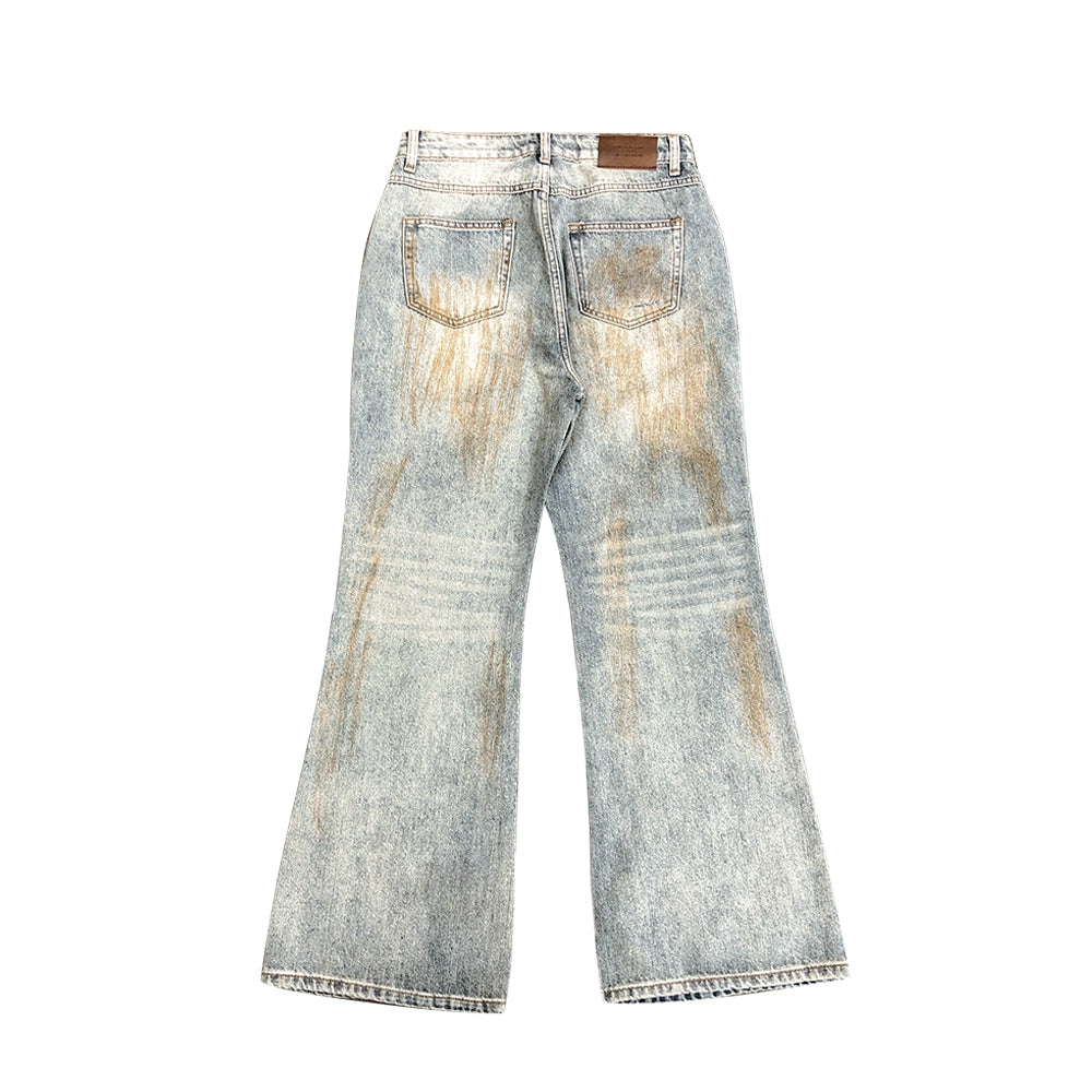 GRAPHIC ART DESIGN DENIM PANTS