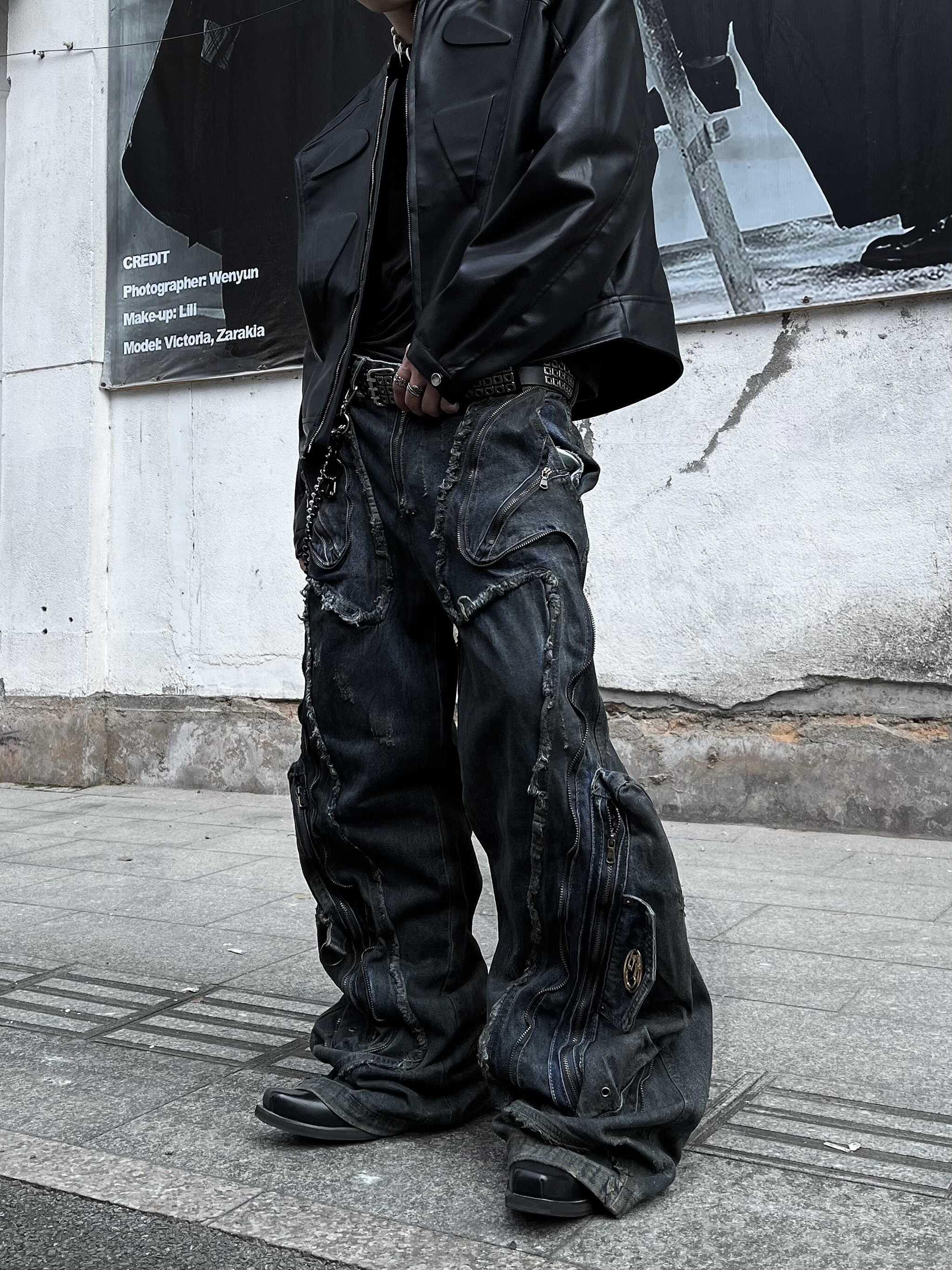 ROGUE WASHED BAGGY DENIM PANTS