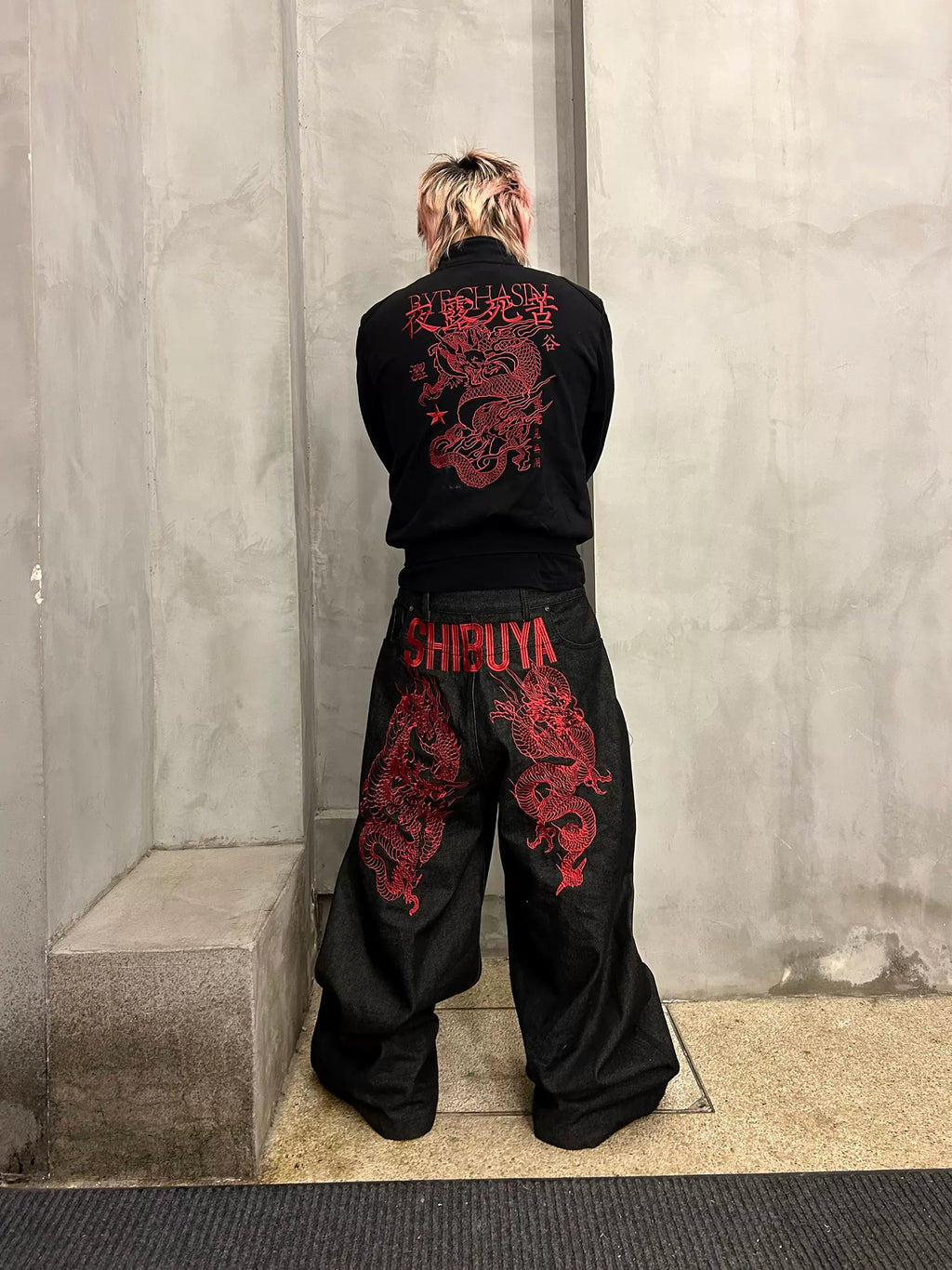 SHIBUYA HEAVY DRAGON EMBROIDERY TWO-SIDED DENIM
