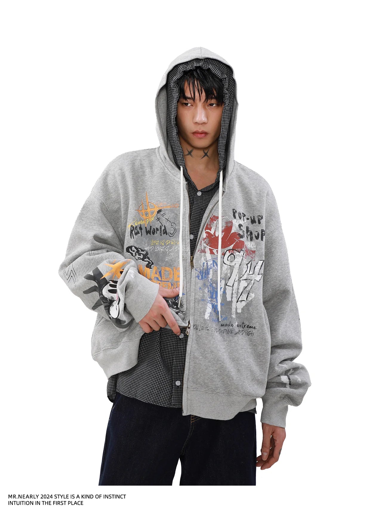 GRAFFITI ZIP HOODIE