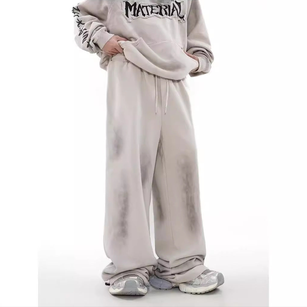 ACID WASHED INITIAL PANTS