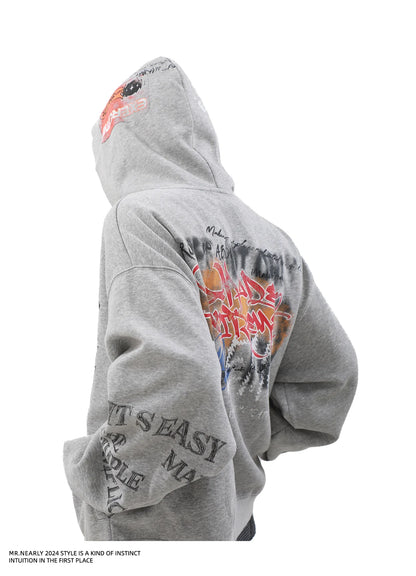 GRAFFITI ZIP HOODIE