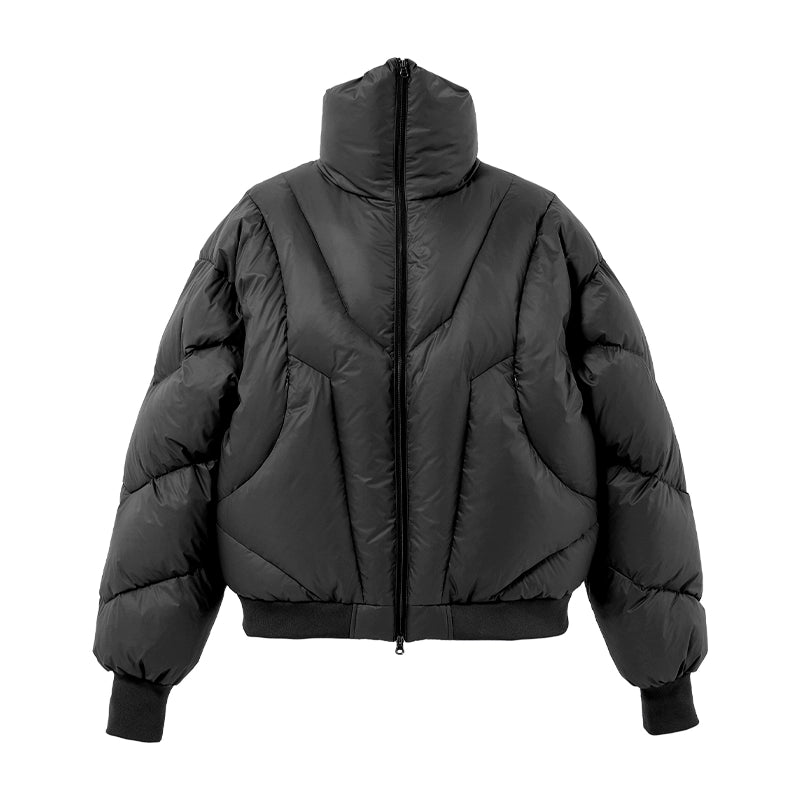 HIGH NECK CROPPED PUFFER JACKET