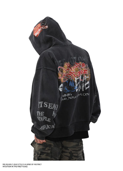 GRAFFITI ZIP HOODIE