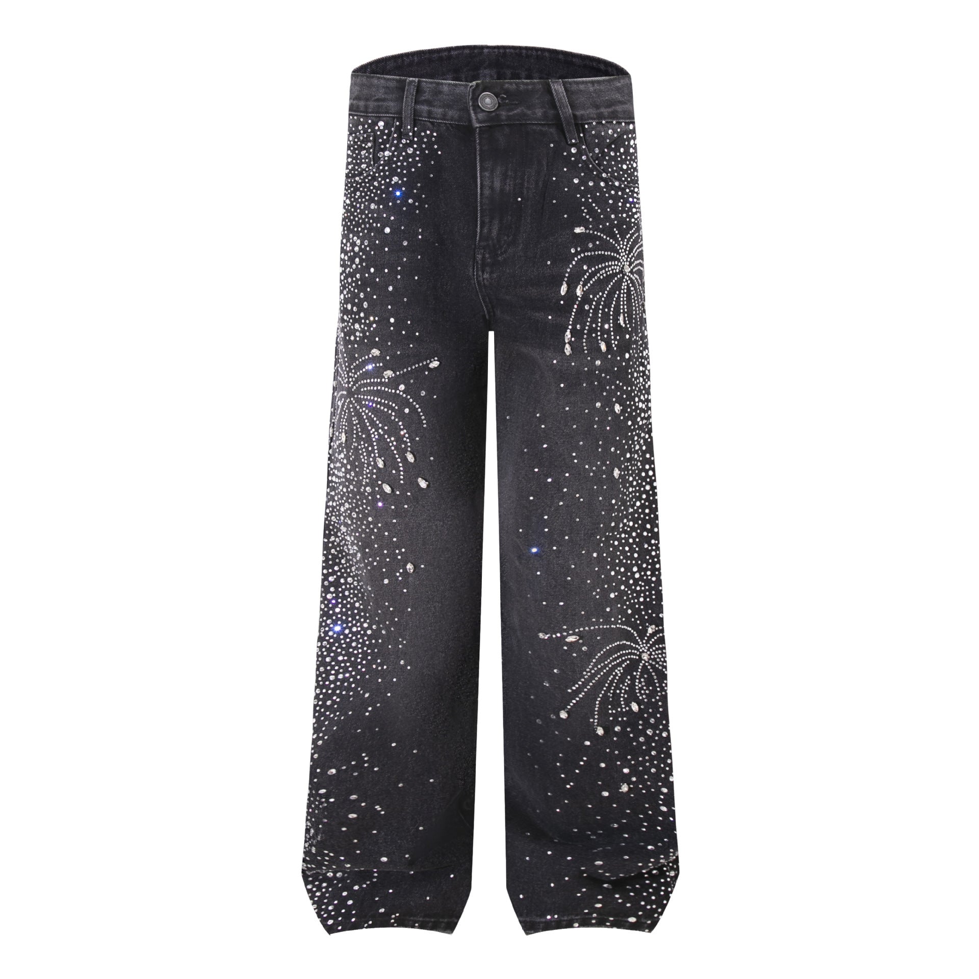 BLOSSOM RHINESTONES DENIM