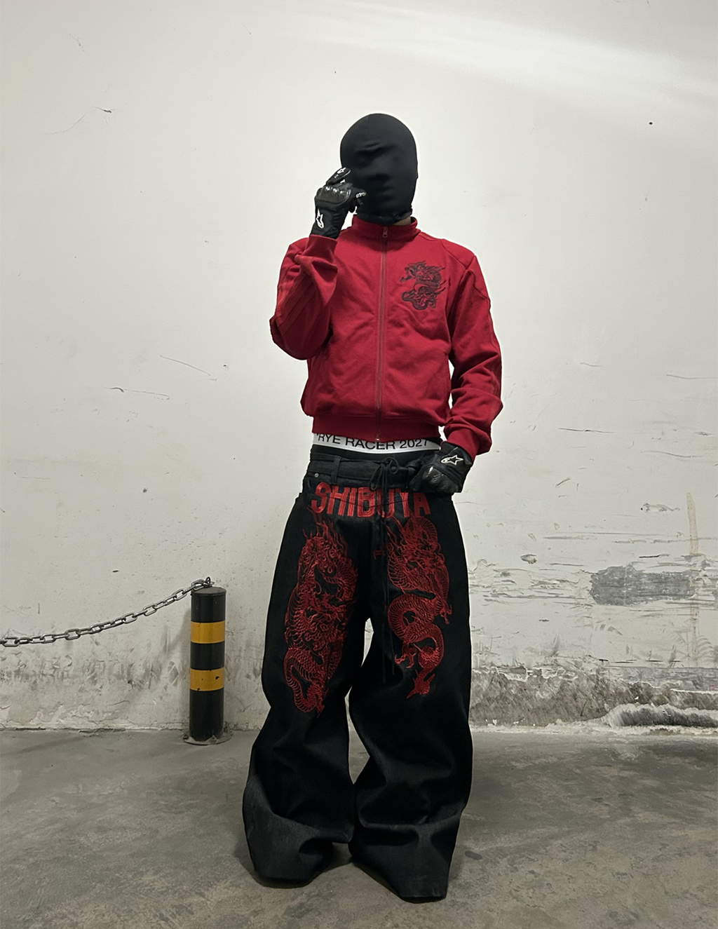 SHIBUYA HEAVY DRAGON EMBROIDERY TWO-SIDED DENIM