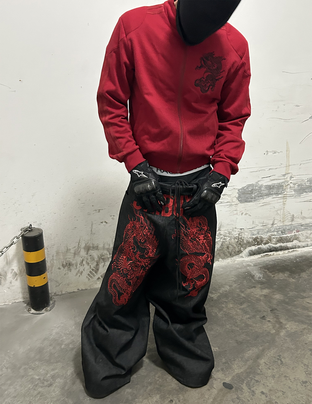 SHIBUYA HEAVY DRAGON EMBROIDERY TWO-SIDED DENIM